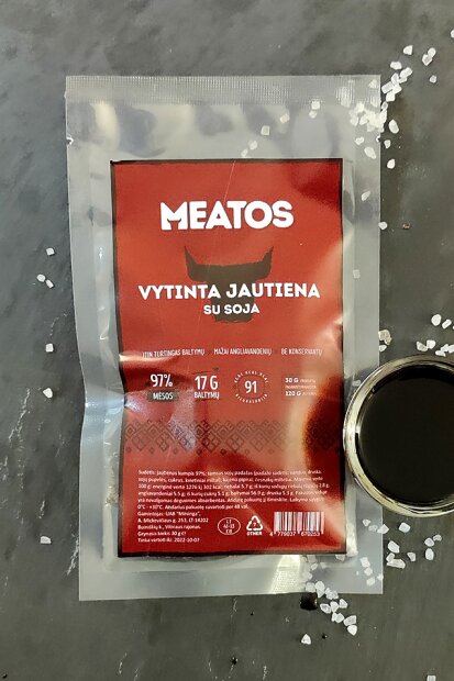 Vytinta jautiena beef jerku su soja